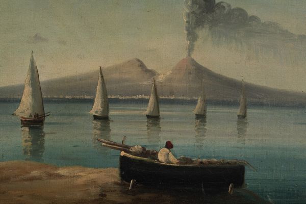 Anonimo del XIX-XX secolo Baia di Napoli  - Asta Dipinti del XIX-XX Secolo - Associazione Nazionale - Case d'Asta italiane