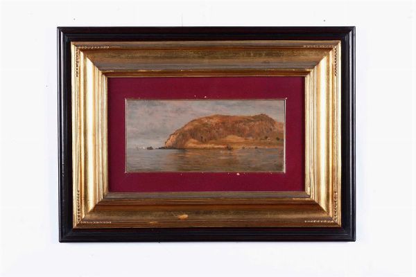 Federico Rossano : Scena costiera  - Asta Dipinti del XIX-XX Secolo - Associazione Nazionale - Case d'Asta italiane