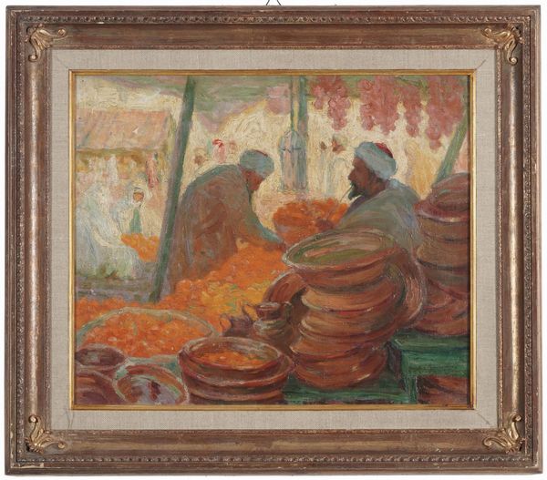 Anonimo del XIX-XX secolo Mercato mediorientale  - Asta Dipinti del XIX-XX Secolo - Associazione Nazionale - Case d'Asta italiane