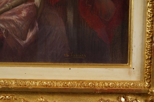 Charles Vasnier : Signora alla toilette  - Asta Dipinti del XIX-XX Secolo - Associazione Nazionale - Case d'Asta italiane