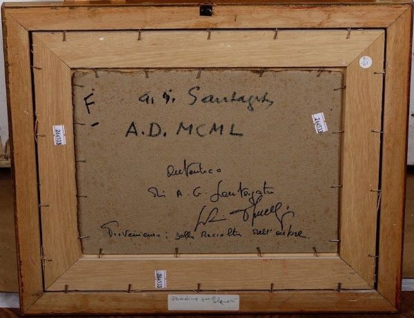 Antonio Giuseppe Santagata : Paesaggio  - Asta Dipinti del XIX-XX Secolo - Associazione Nazionale - Case d'Asta italiane