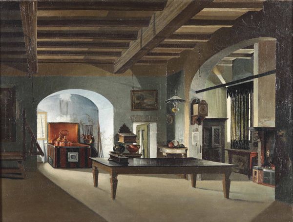 Scuola nord europea della fine del XIX secolo Interno di cucina; Interno di cantina  - Asta Dipinti del XIX-XX Secolo - Associazione Nazionale - Case d'Asta italiane