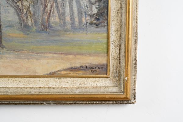 Emilio Vitali : Paesaggio  - Asta Dipinti del XIX-XX Secolo - Associazione Nazionale - Case d'Asta italiane