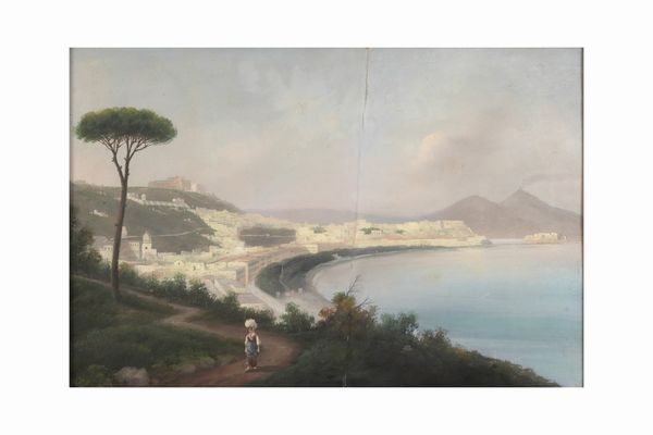 Anonimo del XIX-XX secolo Golfo di Napol  - Asta Dipinti del XIX-XX Secolo - Associazione Nazionale - Case d'Asta italiane