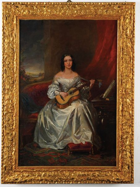 Artista del XIX secolo Donna con chitarra  - Asta Dipinti del XIX-XX Secolo - Associazione Nazionale - Case d'Asta italiane