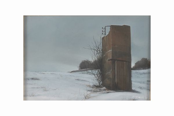 Francesco De Panis : Paesaggio innevato  - Asta Dipinti del XIX-XX Secolo - Associazione Nazionale - Case d'Asta italiane