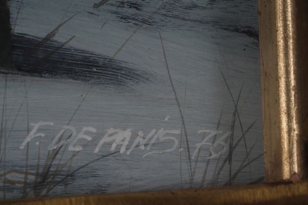 Francesco De Panis : Paesaggio innevato  - Asta Dipinti del XIX-XX Secolo - Associazione Nazionale - Case d'Asta italiane