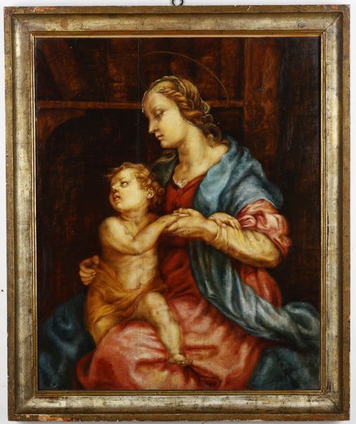 Pittore del XIX secolo Madonna con Bambino  - Asta Dipinti del XIX-XX Secolo - Associazione Nazionale - Case d'Asta italiane