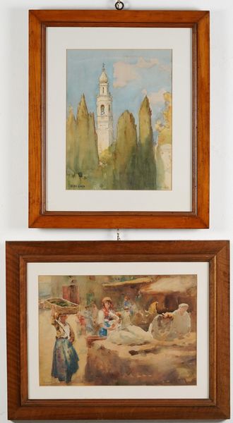 Arturo De Luca : Due acquerelli  - Asta Dipinti del XIX-XX Secolo - Associazione Nazionale - Case d'Asta italiane