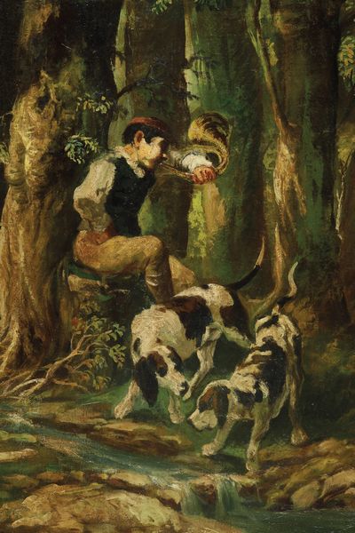 Scuola del XIX-XX secolo Scene di caccia  - Asta Dipinti del XIX-XX Secolo - Associazione Nazionale - Case d'Asta italiane