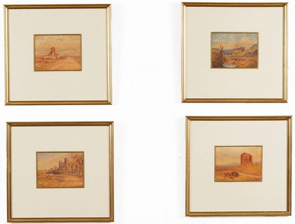 HENRY COLEMAN : Paesaggi con architetture  - Asta Dipinti del XIX-XX Secolo - Associazione Nazionale - Case d'Asta italiane