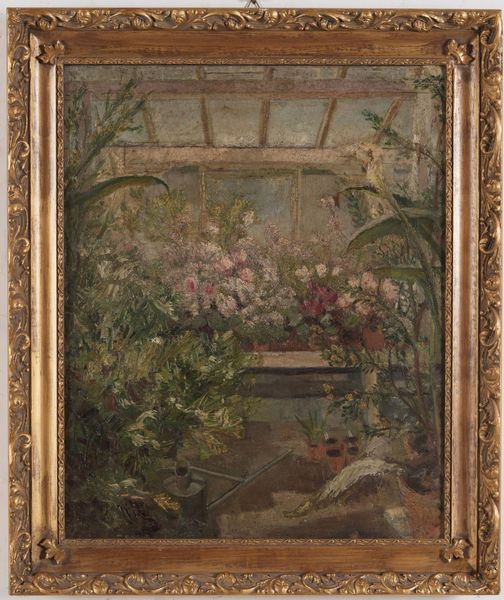 Pittore del XIX-XX secolo Serra con fiori  - Asta Dipinti del XIX-XX Secolo - Associazione Nazionale - Case d'Asta italiane