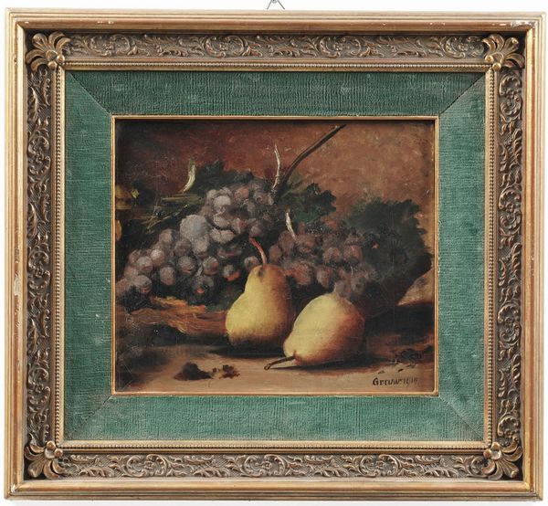 Graw, 1914 Natura morta di frutta  - Asta Dipinti del XIX-XX Secolo - Associazione Nazionale - Case d'Asta italiane