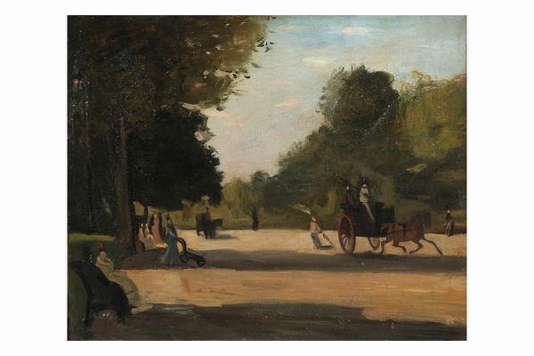 Anonimo del XIX secolo Giornata al parco  - Asta Dipinti del XIX-XX Secolo - Associazione Nazionale - Case d'Asta italiane