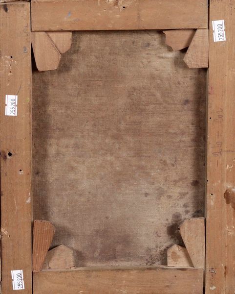 Federico Faruffini : Bozzetto (scena cortese accanto ad una fontana)  - Asta Dipinti del XIX-XX Secolo - Associazione Nazionale - Case d'Asta italiane