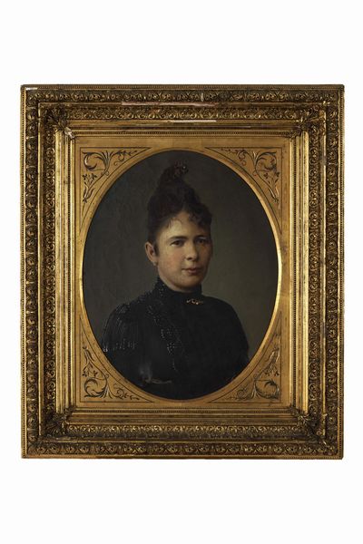 Pittore del XIX-XX secolo Ritratto maschile e ritratto femminile  - Asta Dipinti del XIX-XX Secolo - Associazione Nazionale - Case d'Asta italiane