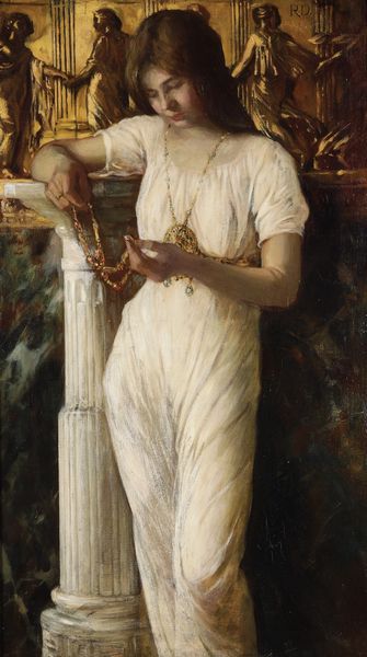 Anonimo del XIX secolo Fanciulla  - Asta Dipinti del XIX-XX Secolo - Associazione Nazionale - Case d'Asta italiane