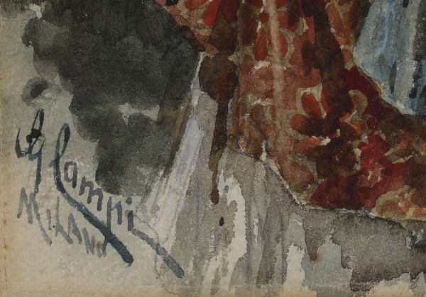 GIACOMO CAMPI : Coppia di amanti  - Asta Dipinti del XIX-XX Secolo - Associazione Nazionale - Case d'Asta italiane