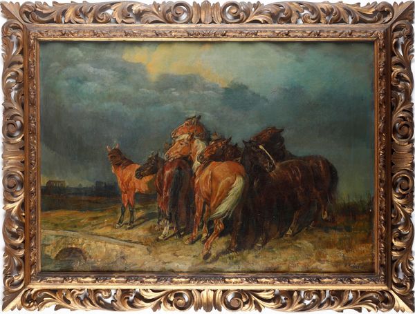 Alfred Roloff : Cavalli  - Asta Dipinti del XIX-XX Secolo - Associazione Nazionale - Case d'Asta italiane