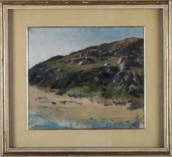 Pittore del XX secolo Pendio roccioso sul mare  - Asta Dipinti del XIX-XX Secolo - Associazione Nazionale - Case d'Asta italiane