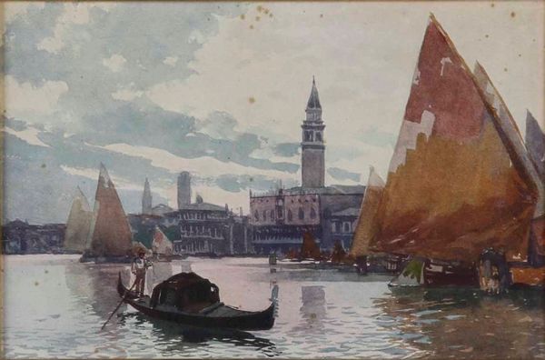 Tre dipinti diversi, due acquerelli e una tempera su carta  - Asta Dipinti del XIX-XX Secolo - Associazione Nazionale - Case d'Asta italiane