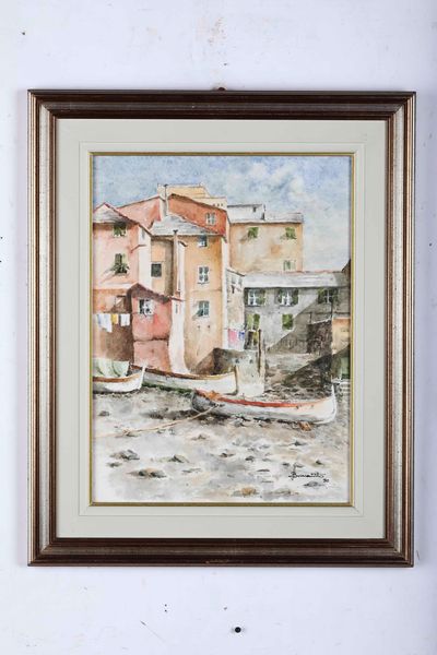 Tre dipinti diversi, due acquerelli e una tempera su carta  - Asta Dipinti del XIX-XX Secolo - Associazione Nazionale - Case d'Asta italiane