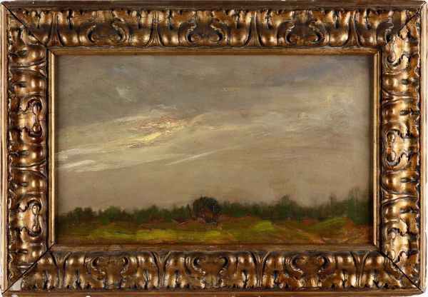 Giulio Fiori (Bologna, 1909  ivi, 1991) Ai piedi delle colline bolognesi  - Asta Dipinti del XIX-XX Secolo - Associazione Nazionale - Case d'Asta italiane