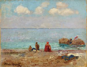 Alessio Issupoff - Uomini sulla spiaggia