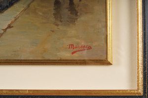 Maresca Scorcio di porto  - Asta Dipinti del XIX-XX Secolo - Associazione Nazionale - Case d'Asta italiane