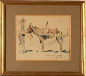 Alessio Issupoff - Contadino con asinello