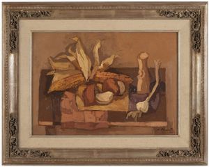 Epifanio Pozzato - Funghi e formentone, 1964