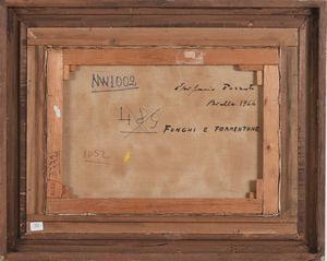 Epifanio Pozzato : Funghi e formentone, 1964  - Asta Dipinti del XIX-XX Secolo - Associazione Nazionale - Case d'Asta italiane