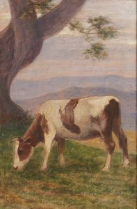 Alessandro Viazzi - Paesaggio con mucca