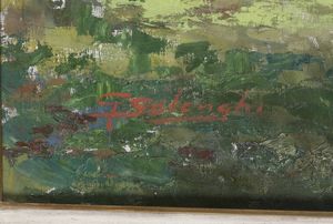 Giuseppe Solenghi : Giuseppe Solenghi (1879-1944) Pecore allabbeveratoio  - Asta Dipinti del XIX-XX Secolo - Associazione Nazionale - Case d'Asta italiane