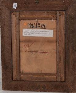 Fritz Althaus : Paesaggio costiero con molo  - Asta Dipinti del XIX-XX Secolo - Associazione Nazionale - Case d'Asta italiane