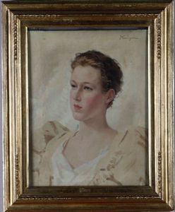 Michele Gordigiani - Ritratto di giovane donna