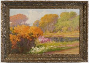 Guglielmo Napoli (XIX-XX secolo) - Paesaggio lacustre