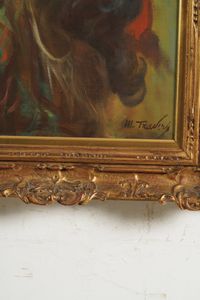 Mattia Traverso : Ritratto femminile  - Asta Dipinti del XIX-XX Secolo - Associazione Nazionale - Case d'Asta italiane