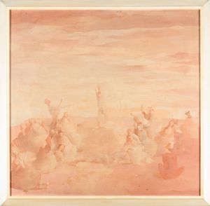 Otto Bachmann : Predica alla folla  - Asta Dipinti del XIX-XX Secolo - Associazione Nazionale - Case d'Asta italiane