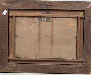 A firma M. Gianni (?) Veduta costiera al chiar di luna  - Asta Dipinti del XIX-XX Secolo - Associazione Nazionale - Case d'Asta italiane