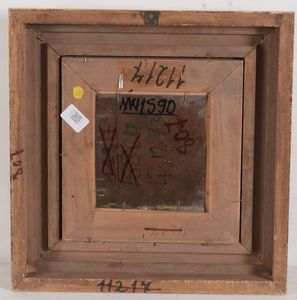 Anonimo del XIX-XX secolo Barca e gondola nella laguna veneziana  - Asta Dipinti del XIX-XX Secolo - Associazione Nazionale - Case d'Asta italiane