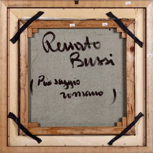 Renato Bussi : Paesaggio romano  - Asta Dipinti del XIX-XX Secolo - Associazione Nazionale - Case d'Asta italiane