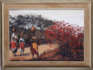 PIERO MONTI : LElleboro (Kenia)  - Asta Dipinti del XIX-XX Secolo - Associazione Nazionale - Case d'Asta italiane