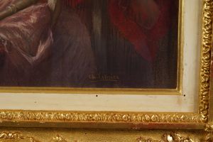 Charles Vasnier : Signora alla toilette  - Asta Dipinti del XIX-XX Secolo - Associazione Nazionale - Case d'Asta italiane