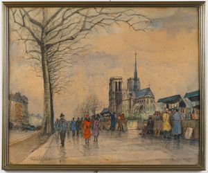 FRANK WILL : Veduta di Parigi  - Asta Dipinti del XIX-XX Secolo - Associazione Nazionale - Case d'Asta italiane