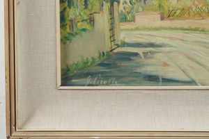 Giacomo Picollo : Strada al sole (Valbisagno)  - Asta Dipinti del XIX-XX Secolo - Associazione Nazionale - Case d'Asta italiane