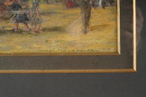 G. C. Magis (XX secolo) Contadini  - Asta Dipinti del XIX-XX Secolo - Associazione Nazionale - Case d'Asta italiane