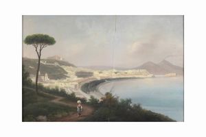 Anonimo del XIX-XX secolo Golfo di Napol  - Asta Dipinti del XIX-XX Secolo - Associazione Nazionale - Case d'Asta italiane