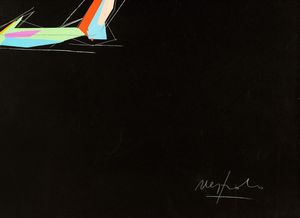 Ugo Nespolo : Senza titolo  - Asta Dipinti del XIX-XX Secolo - Associazione Nazionale - Case d'Asta italiane