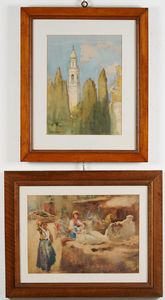 Arturo De Luca - Due acquerelli